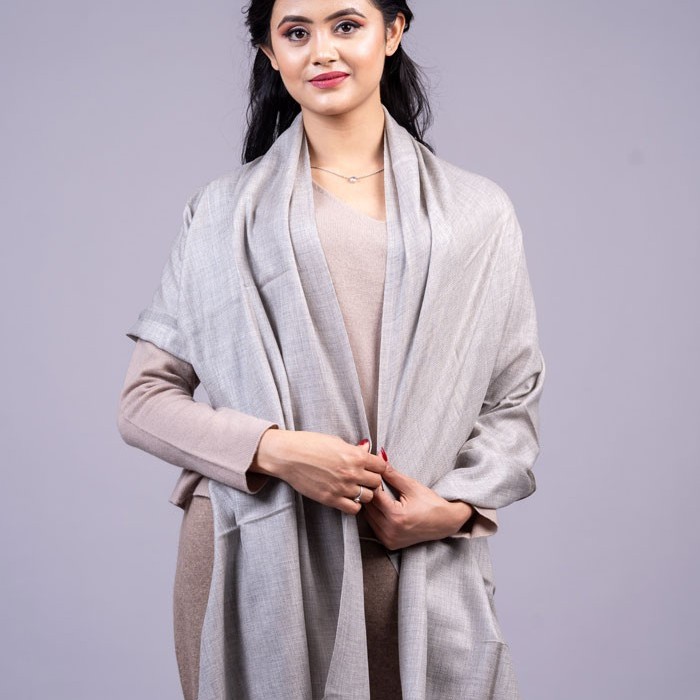 100% Pure Cashmere Plain Shawl 40"×80"