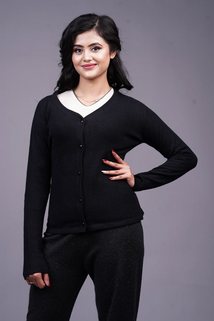 100% Pure Cashmere Ladies v-Cardigan