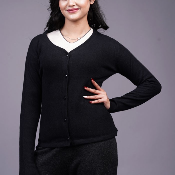 100% Pure Cashmere Ladies v-Cardigan