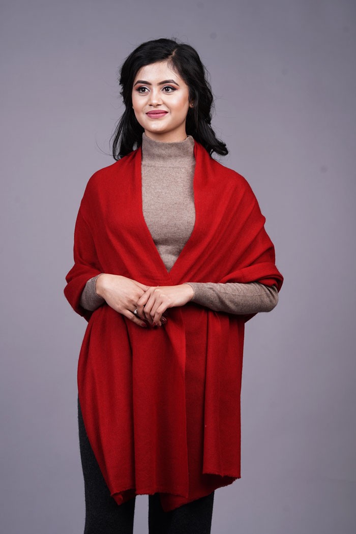 100% Pure Cashmere Plain Shawl 40"×80"