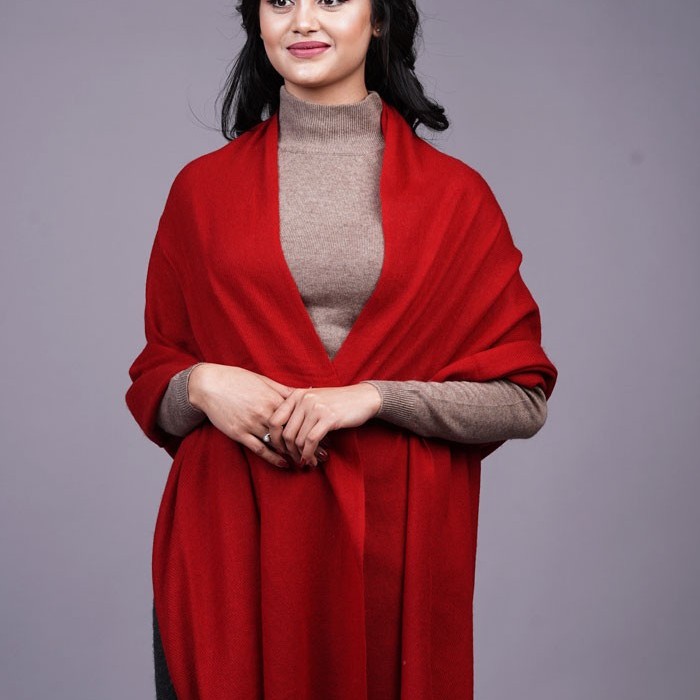 100% Pure Cashmere Plain Shawl 40"×80"