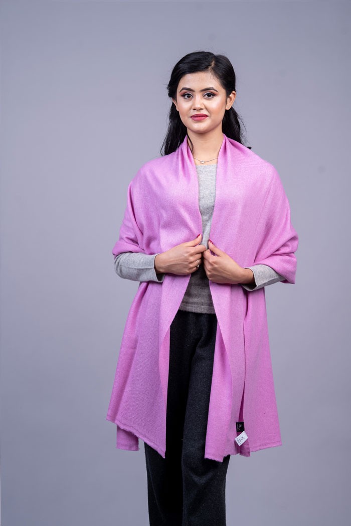 100% Pure Cashmere Plain Shawl 40"×80"
