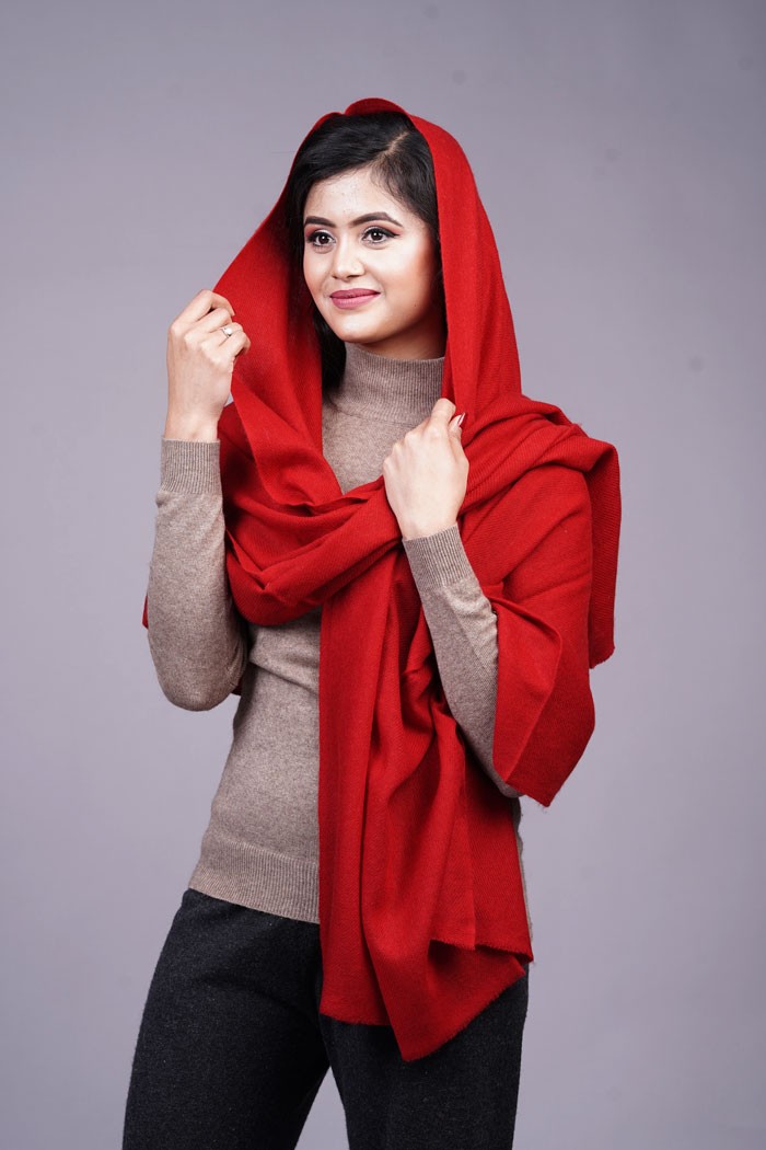 100% Pure Cashmere Plain Shawl 40"×80"