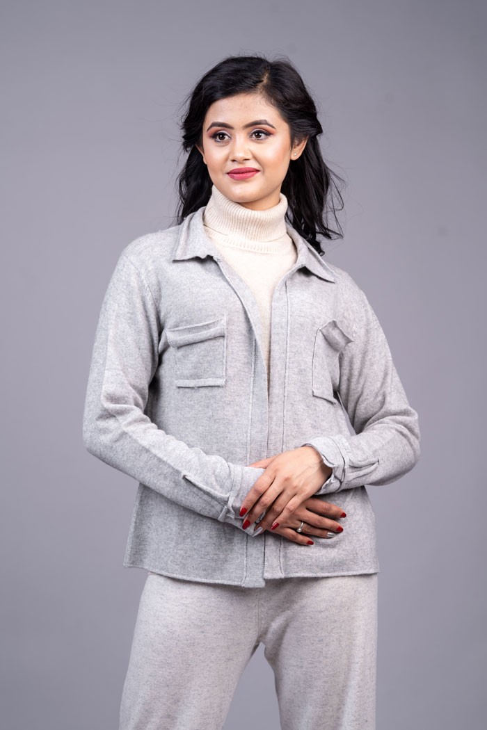 100% Pure Cashmere Sweater With Pocket