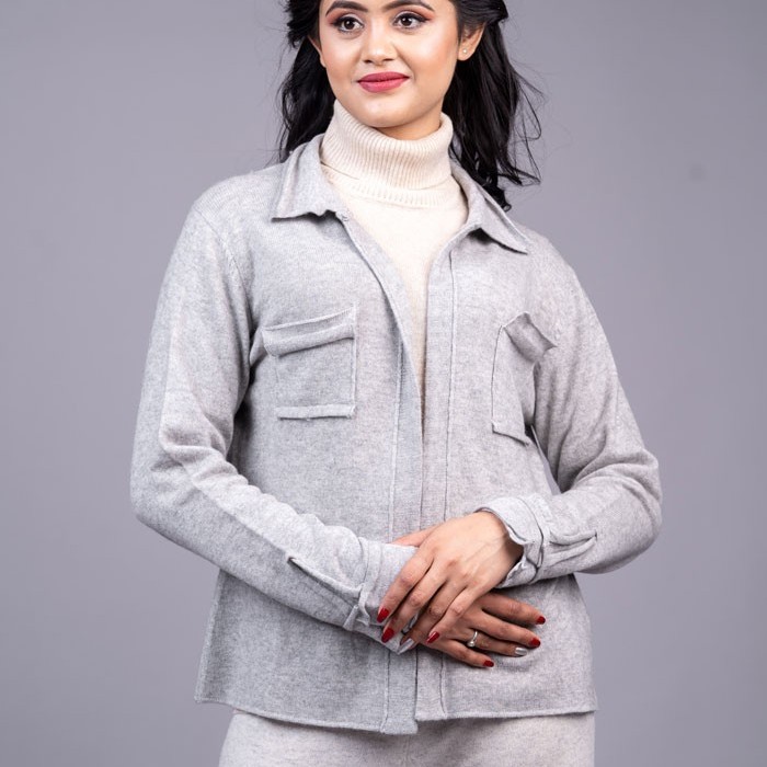 100% Pure Cashmere Sweater With Pocket